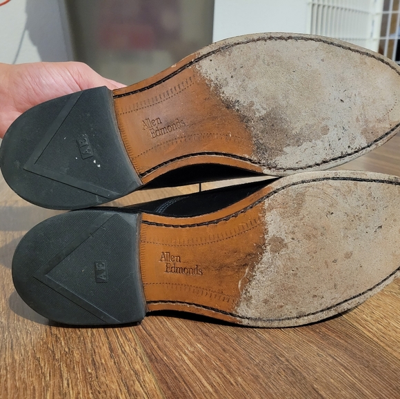 Allen Edmonds Fifth Avenue Black Leather Cap-Toe Dress Shoes Mens Size 8D - Picture 6 of 8